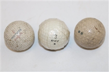 Lot Of Three (3) Golf Balls Including Spalding Black Dot, U.S. True Blue & Tiger