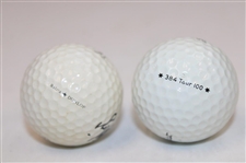 Larry Mize & Tom Kite Signed Golf Balls JSA ALOA