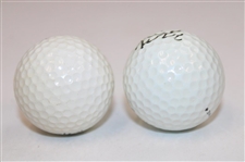 Larry Mize & Tom Kite Signed Golf Balls JSA ALOA