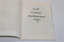1938 'Golf Course Architecture' LTD ED Proof Copy By Robert Trent Jones Sr. 