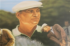 1953 Limited Edition #103/1953 Ben Hogan Poster Signed By Artist Alan Zuniga
