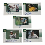Montgomerie, Strange, Langer, Faldo & Dimarco Signed 2001 Upper Deck Players Ink Cards
