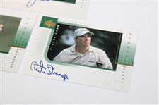 Montgomerie, Strange, Langer, Faldo & Dimarco Signed 2001 Upper Deck Players Ink Cards