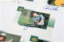 Montgomerie, Strange, Langer, Faldo & Dimarco Signed 2001 Upper Deck Players Ink Cards