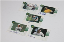 Montgomerie, Strange, Langer, Faldo & Dimarco Signed 2001 Upper Deck Players Ink Cards