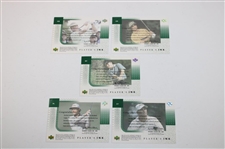 Montgomerie, Strange, Langer, Faldo & Dimarco Signed 2001 Upper Deck Players Ink Cards