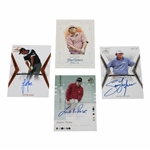 Four (4) Golf Cards - Justin Rose Signed (x2), Dufner Signed & Dufner Allen & Ginter