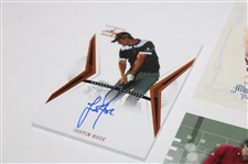 Four (4) Golf Cards - Justin Rose Signed (x2), Dufner Signed & Dufner Allen & Ginter