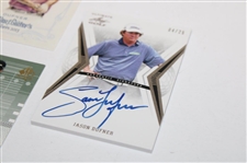 Four (4) Golf Cards - Justin Rose Signed (x2), Dufner Signed & Dufner Allen & Ginter