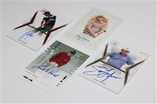 Four (4) Golf Cards - Justin Rose Signed (x2), Dufner Signed & Dufner Allen & Ginter