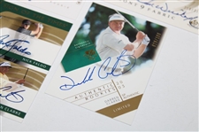 Seven (7) Various Golf Cards: Toms, Faldo, Clarke, Schwartzel, Weiskopf, Campbell & Venturi