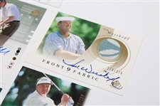 Seven (7) Various Golf Cards: Toms, Faldo, Clarke, Schwartzel, Weiskopf, Campbell & Venturi