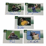 Parnevik, Leonard, Jacobsen, Dimarco & Kite Signed 2001 Upper Deck Players Ink Cards