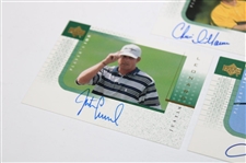 Parnevik, Leonard, Jacobsen, Dimarco & Kite Signed 2001 Upper Deck Players Ink Cards