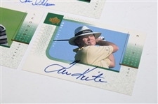 Parnevik, Leonard, Jacobsen, Dimarco & Kite Signed 2001 Upper Deck Players Ink Cards