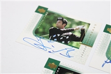 Parnevik, Leonard, Jacobsen, Dimarco & Kite Signed 2001 Upper Deck Players Ink Cards