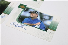 O'Meara, Weir, Faxon, Calcavecchia & Lehman Signed 2001 Upper Deck Players Ink Cards
