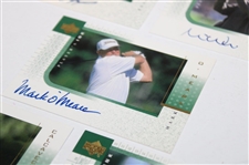 O'Meara, Weir, Faxon, Calcavecchia & Lehman Signed 2001 Upper Deck Players Ink Cards