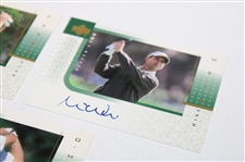O'Meara, Weir, Faxon, Calcavecchia & Lehman Signed 2001 Upper Deck Players Ink Cards