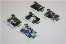 O'Meara, Weir, Faxon, Calcavecchia & Lehman Signed 2001 Upper Deck Players Ink Cards