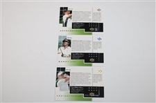 Annika Sorenstam, Nancy Lopez & Charles Howell III Signed 2003 Upper Deck Golf Gear Birdie Cards
