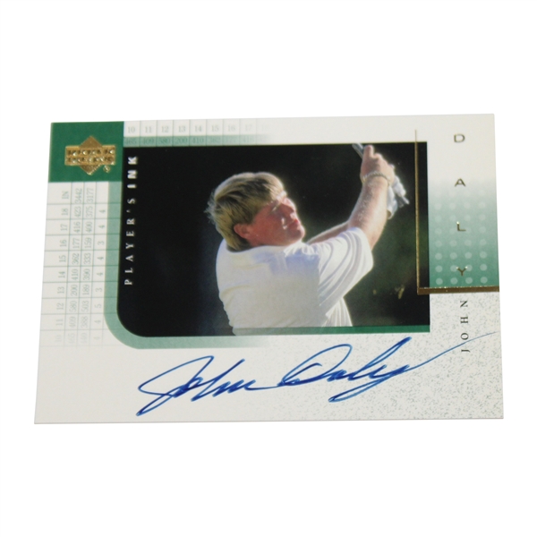 John Daly Signed 2001 Upper Deck Players Ink Card