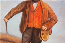 Portrait Of Scottish Golfer Allan Robertson - Framed