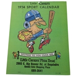 Jack Nicklaus Signed Rare 1974 Little Caesars Sport Calendar Card JSA ALOA