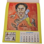 Jack Nicklaus Signed Rare 1974 Little Caesars Sport Calendar Card JSA ALOA