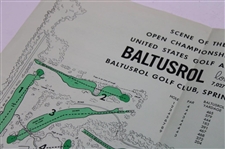1954 US Open at Balustrol Fold Out Map/Booklet