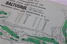 1954 US Open at Balustrol Fold Out Map/Booklet