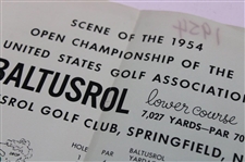 1954 US Open at Balustrol Fold Out Map/Booklet