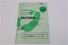 1954 US Open at Balustrol Fold Out Map/Booklet