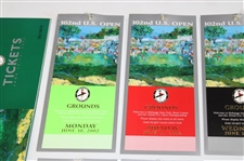 Complete 2002 US Open at Bethpage Black Ticket Set plus Voucher - Tiger Woods Win
