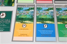 Complete 2002 US Open at Bethpage Black Ticket Set plus Voucher - Tiger Woods Win
