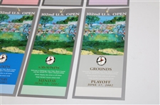 Complete 2002 US Open at Bethpage Black Ticket Set plus Voucher - Tiger Woods Win