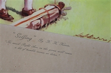 Golfing by H.H. Harris with Six (6) Original Subjects Reproduced in Colour Gravure