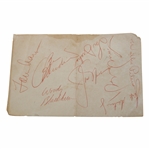 Jack Nicklaus & Masters Caddy Willie Peterson w/others Signed Album Page JSA ALOA