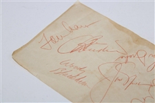 Jack Nicklaus & Masters Caddy Willie Peterson w/others Signed Album Page JSA ALOA