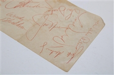 Jack Nicklaus & Masters Caddy Willie Peterson w/others Signed Album Page JSA ALOA
