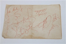 Jack Nicklaus & Masters Caddy Willie Peterson w/others Signed Album Page JSA ALOA