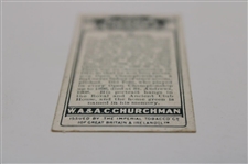 Tom Morris 1927 W.A. & A.C. Churchman Famous Golfers Small Golf Card #33