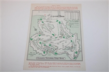 1961 Masters Tournament Saturday 3rd Round Pairing Sheet - Gary Player Win