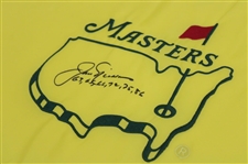 Jack Nicklaus Signed Masters Undated Embroidered Flag w/Years Won JSA ALOA