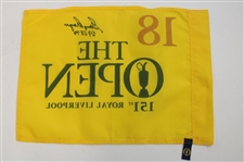 Gary Player Signed The Open at Royal Liverpool Yellow Flag w/Years Won JSA #WA681535