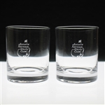 Pair of Augusta National Golf Club Logo Cut Sterling Whiskey Glasses