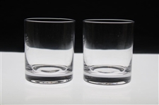 Pair of Augusta National Golf Club Logo Cut Sterling Whiskey Glasses