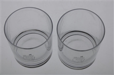 Pair of Augusta National Golf Club Logo Cut Sterling Whiskey Glasses