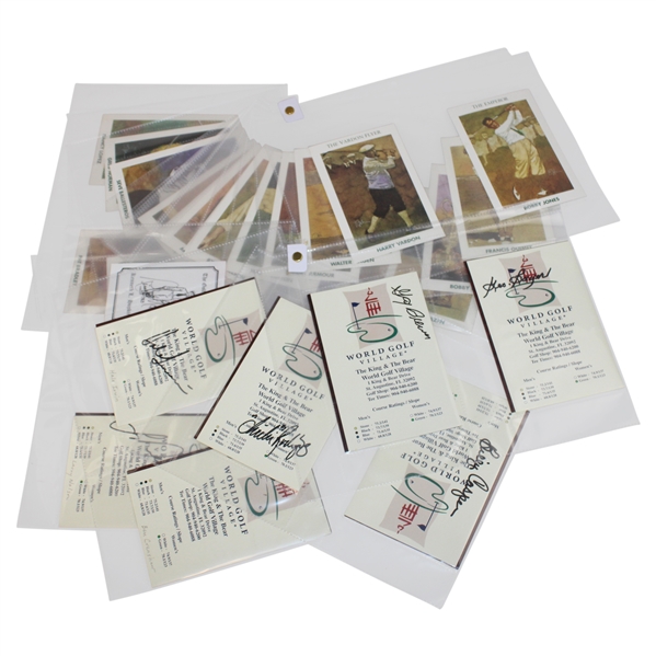 Mueller Enterprises Twenty Four (24) PGA Tour Cards #2288/10000 & Seven (7) Signed World Golf Village Scorecards