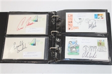 Seventy Nine (79) FDC's Signed by Immelman, Fowler, Tommy Armour & more w/Binder